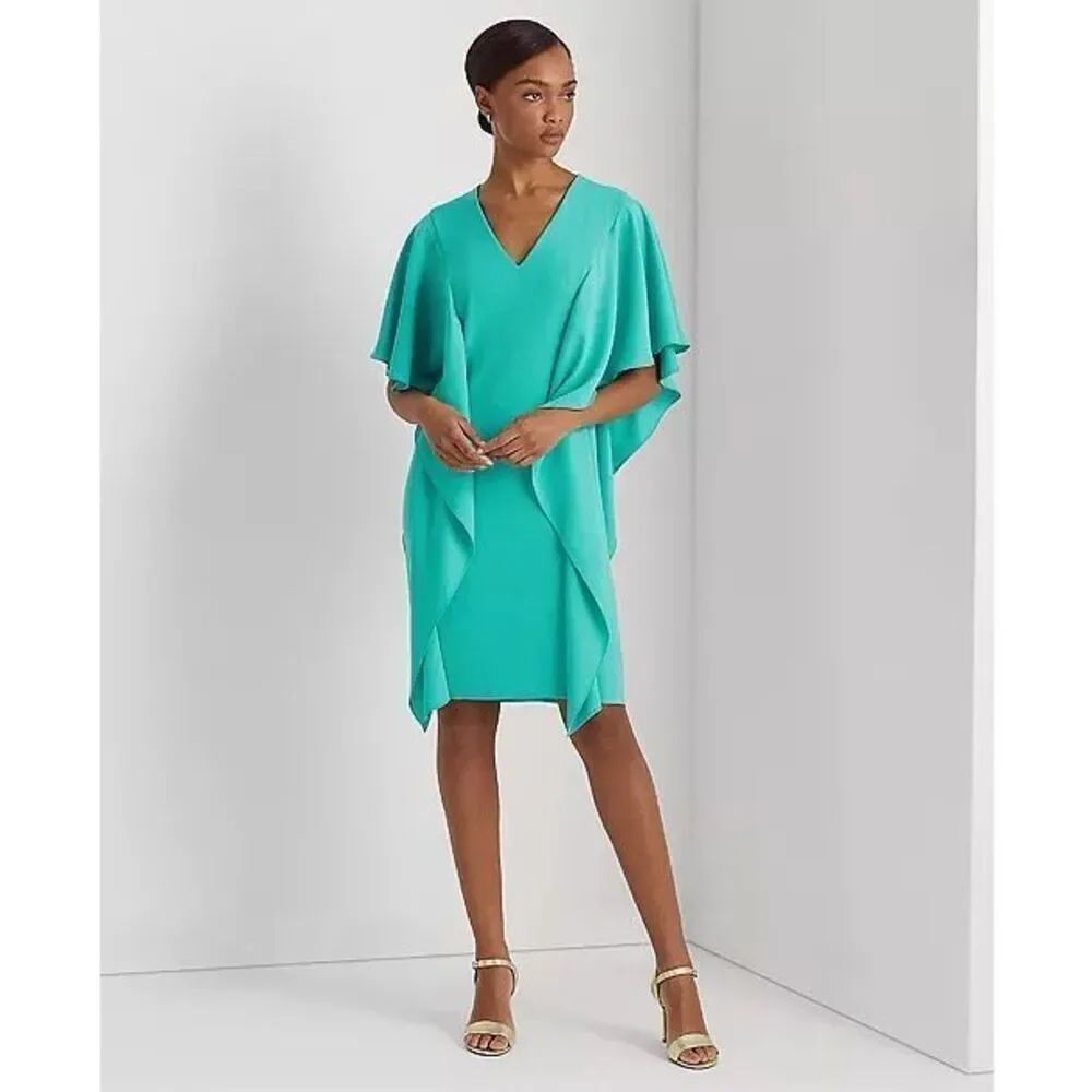 LAUREN RALPH LAUREN NWT Georgette Caftan Cocktail Dress SZ 2